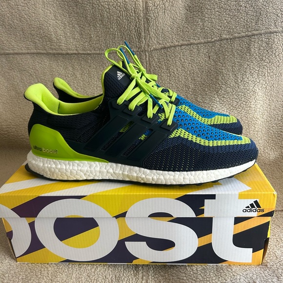 Adidas UltraBoost 2.0 “Solar Slime” Men’s 12.5 - Rare Sold Out Colorway - Picture 1 of 16